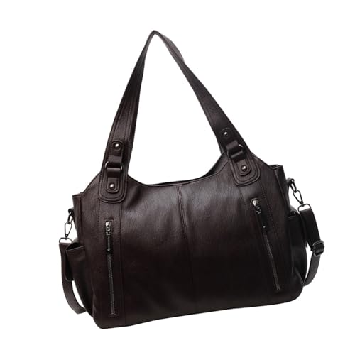 FIRSTXIU Stilvolle Frauen Crossbody Tasche Weiche PU Leder Umhängetasche Geräumige Handtasche Zum Einkaufen Und Ungezwungene Reisetasche Stilvolle Frauen Geldbeutel von FIRSTXIU