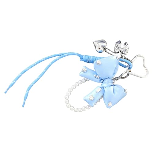 FIRSTXIU Stilvolle Künstliche Perlenbögen Tasche Schmücken Ihre Look Taschen Charme Schlüsselbund Stylish Bag Verzierung Leichter Schmuck von FIRSTXIU