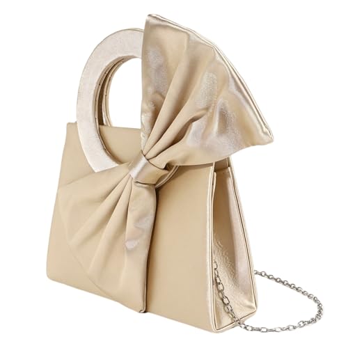 FIRSTXIU Stilvolle Party Handtasche Abendtasche Geldbörse Große Bögen Verschönerte Umhängetasche Crossbod von FIRSTXIU