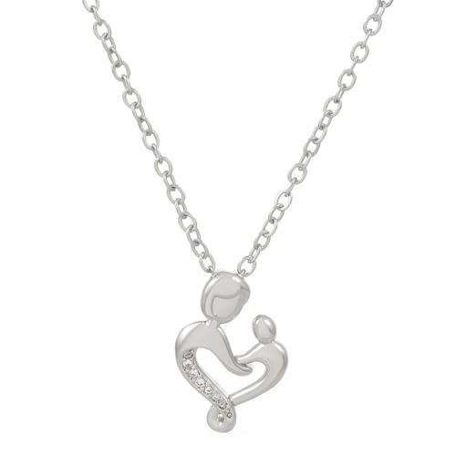 FIRSTXIU Stilvoller Frauenschmuck Lieben Anhänger Halskette Individuelle Mutter Kind Umarmung Liebe Zierziger Neckkettenschmuck Mode Anhänger Für Geschenk von FIRSTXIU
