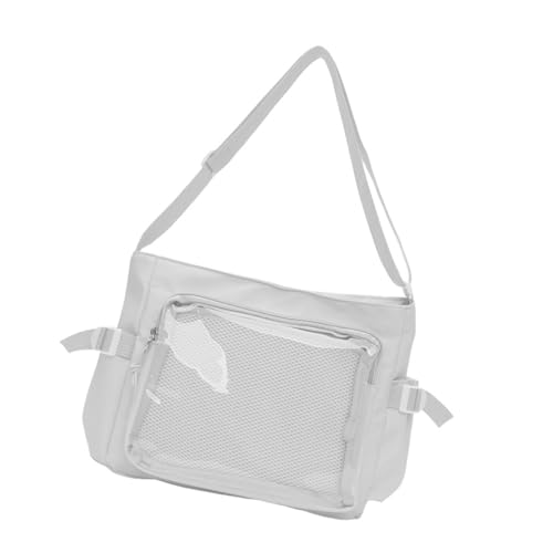 FIRSTXIU Stylish College Crossbody Tasche Große Kapazitätsstransparente Abzeichenhalter Ergonomischer Schultergurt Praktische Nylon Tasche Transparente Ausstellungsbeutel FIRSTXIU Stylish College Crossbody Tasche Große Kapazitätsstransparente Abzeichenhalter Ergonomischer Schultergurt Praktische Nylon Tasche Transparente Ausstellungsbeutel von FIRSTXIU