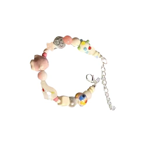 FIRSTXIU Stylish Perlen Charm Armband Leicht Verstellbare Länge Armband Handgefertigte Farbenfroh von FIRSTXIU