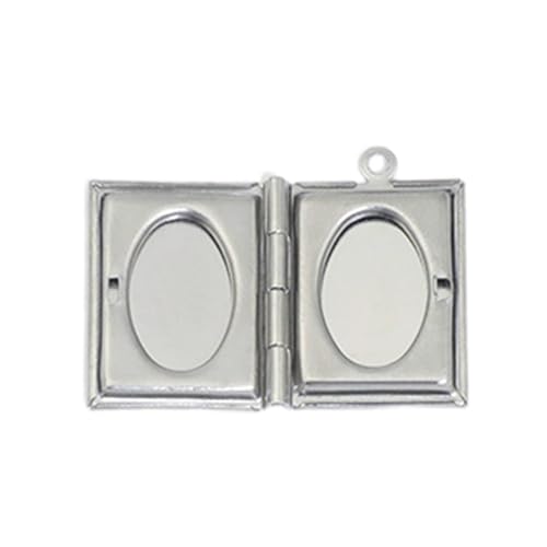 FIRSTXIU Stylish Photo Locket Halskette Anhänger Zeitgenössisches Buch Offenbares Foto Display Container Accessoire Einzigartige Buch Geformt von FIRSTXIU