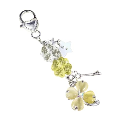 FIRSTXIU Telefonkette Anhänger Keychain Armband Blattstar Charme Verlust Vorbeugung Lanyard Seil Mädchen Modische Schmuckgeschenke Schüler Mode Keychain von FIRSTXIU