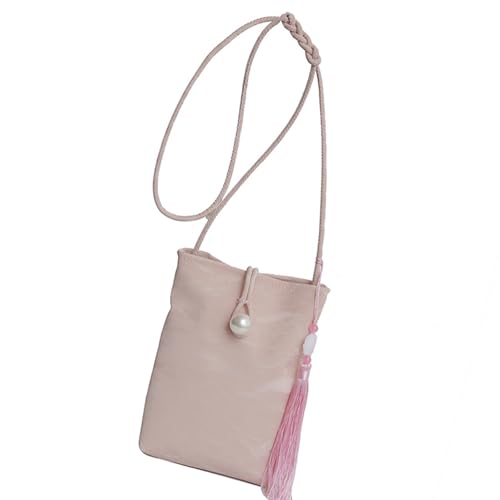 FIRSTXIU Traditionelle Umhängetasche Perlen Ornament Mobile Beutel Weiche PU Leder Telefon Geldbörse Vielseitig Für Abendpartys Qualität PU Ledertasche von FIRSTXIU