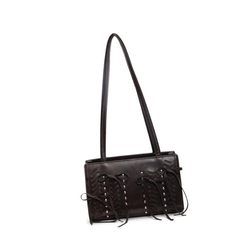 FIRSTXIU Trendy Damen Pendlertasche Mit Geräumigem Innenraum Und Bequemen Schultergurt Umhängetaschen PU Unterarm Handtasche PU Ledertasche von FIRSTXIU