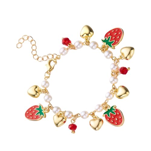 FIRSTXIU Trendy Fruit Armband Charme Armband Herz Legierung Textur Für Modeliebhaber Die Für Verschiedene Gelegenheiten Erdbeerperlen Geeignet Sind FIRSTXIU Trendy Fruit Armband Charme Armband Herz Legierung Textur Für Modeliebhaber Die Für Verschiedene Gelegenheiten Erdbeerperlen Geeignet Sind von FIRSTXIU