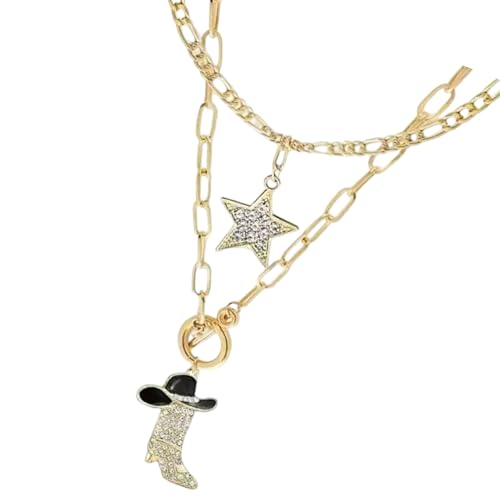 FIRSTXIU Verstellbarer Cowboyhut Designs Halskette Bequemes Edelstahlschmuckgeschenk Für Ihre Modische Unisex Kette Halskette FIRSTXIU Verstellbarer Cowboyhut Designs Halskette Bequemes Edelstahlschmuckgeschenk Für Ihre Modische Unisex Kette Halskette von FIRSTXIU