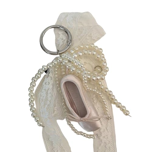 FIRSTXIU Vintage Inspirierte Tanzschuh Anhänger Telefonkette Mit Verzierter Spitze Und Schimmernde Perlenverzierung Tragbarer Ballettschuhbag Accessoire FIRSTXIU Vintage Inspirierte Tanzschuh Anhänger Telefonkette Mit Verzierter Spitze Und Schimmernde Perlenverzierung Tragbarer Ballettschuhbag Accessoire von FIRSTXIU