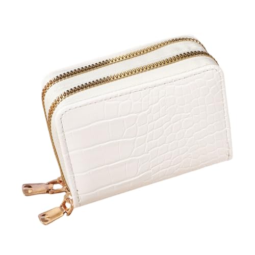 FIRSTXIU Zeitgenössische Frauen Brieftasche Mit Sicherem Reißverschluss Geprägter Geprägter PU Lederkarte Case Casual Wallet von FIRSTXIU
