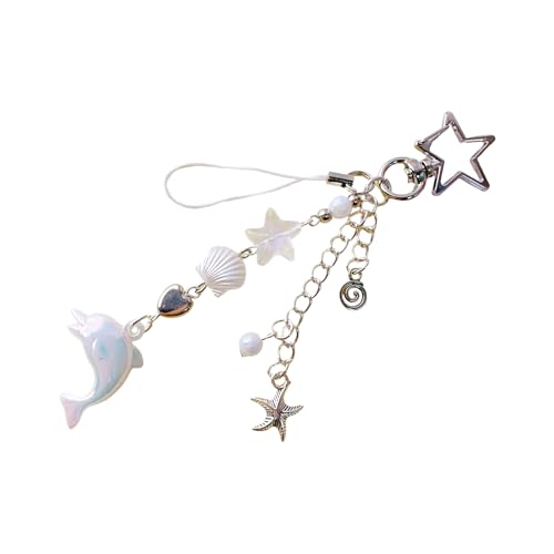 FIRSTXIU Zeitgenössischer Dolphinschlüsselketten Metall Beutel Charme Retro Design Keyring Compact Travel Accessoire Pendat Bag Anhänger Vintage Metall Keychain Charme von FIRSTXIU