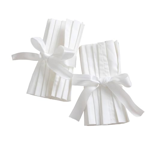 Falsche Spitzenkrempeln Ärmel Abtrennbare Winterpullover Dekorative Ärmeln Spitze Rand Perlen Knöpfe Handgelenk Manschetten Manschetten Für Frauen Handgelenk Stoff Weiße Kinder von FIRSTXIU