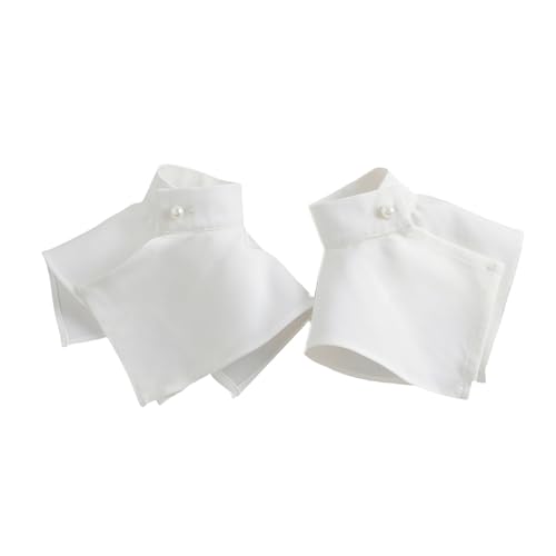 Falsche Spitzenkrempeln Ärmel Abtrennbare Winterpullover Dekorative Ärmeln Spitze Rand Perlen Knöpfe Handgelenk Manschetten Manschetten Für Frauen Handgelenk Stoff Weiße Kinder von FIRSTXIU