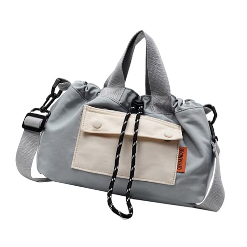Frauen Bucket Bag Drawschnellzug Tasche Leinwand Handtasche Koreanische Styles Crossbody Einfache Messenger Für Tägliche Kordelkordelkassette Für Frauen Leinwand Eimer Einfacher Schulter von FIRSTXIU