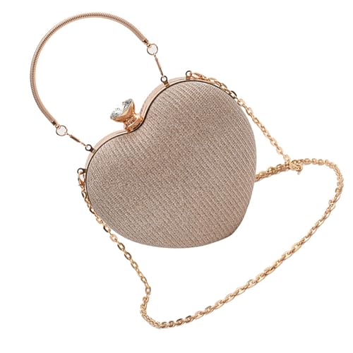Frauen Herzförmige Umhängetasche Stilvolle Abendbeutel Kette Gurt Abend Clutches Handtasche Für Party Prom Frauen Herzförmige Schulter Stilvolle Kupplung Hochzeits Geldbeutel von FIRSTXIU