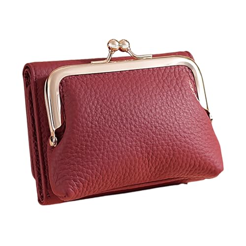 Frauen Kurzer Brieftasche Mit Münzkompartiment Und Fotostein Pu Leder Kartenhalter Münze Geldbeutel Wechseln Sie Beutel Brieftasche Für Mädchen von FIRSTXIU