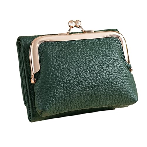 Frauen Kurzer Brieftasche Mit Münzkompartiment Und Fotostein Pu Leder Kartenhalter Münze Geldbeutel Wechseln Sie Beutel Brieftasche Für Mädchen von FIRSTXIU