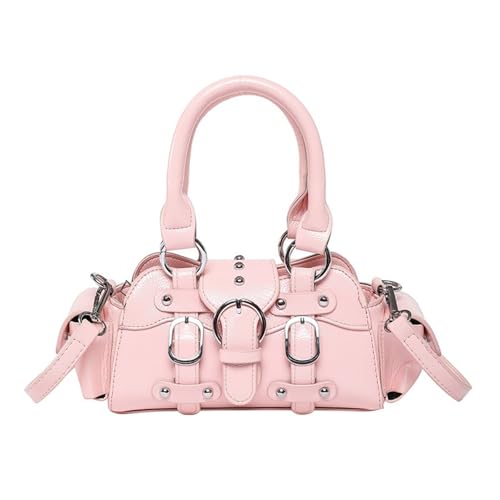 Frauen Mode Handtasche Pendeltasche Punk Styles Umhängetasche Top PU Leder Crossbod von FIRSTXIU