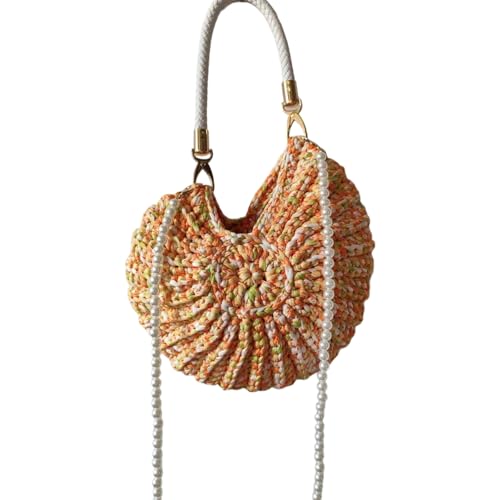 Frauen Mode Süßigkeiten Farb Umhängetasche Faux Pearls Chain Shell Detail Leichter Polyester Für Tägliche Oder Reise Handgewebtes Kunstperlenkettenbeutel Frauen Mode Süßigkeiten Farb Umhängetasche Faux Pearls Chain Shell Detail Leichter Polyester Für Tägliche Oder Reise Handgewebtes Kunstperlenkettenbeutel von FIRSTXIU