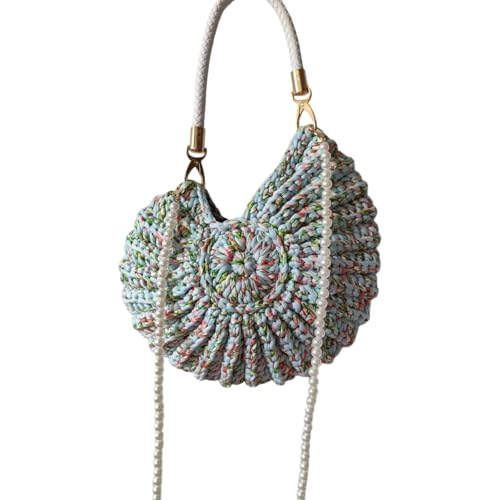 Frauen Mode Süßigkeiten Farb Umhängetasche Faux Pearls Chain Shell Detail Leichter Polyester Für Tägliche Oder Reise Handgewebtes Kunstperlenkettenbeutel Frauen Mode Süßigkeiten Farb Umhängetasche Faux Pearls Chain Shell Detail Leichter Polyester Für Tägliche Oder Reise Handgewebtes Kunstperlenkettenbeutel von FIRSTXIU