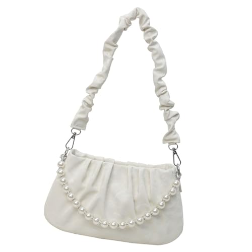 Frauen PU Leder Umhängetasche Gerissen Crossbody Bag Modes Messenger Mit Perlenkette Ästhetische Handtasche Für Tägliche Personalisierte Crossbody Für Frauen Mit Schulterschotter Handtasche von FIRSTXIU