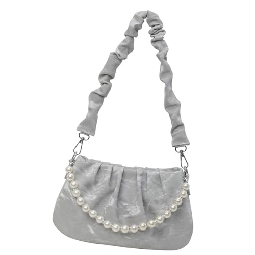 Frauen PU Leder Umhängetasche Gerissen Crossbody Bag Modes Messenger Mit Perlenkette Ästhetische Handtasche Für Tägliche Personalisierte Crossbody Für Frauen Mit Schulterschotter Handtasche von FIRSTXIU