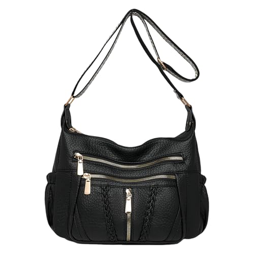 Funktionelle Multi Taschen Umhängetasche Für Frauen Weiche PU Leder Crossbody Satchel Mit Verstellbarem Riemen Täglich Crossbody von FIRSTXIU