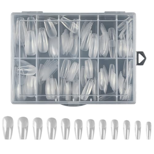 Gefälschte Nägel Künstliche Acrylnägel Matte Vollbedeckung Tipps 240pcs Falsche Maniküre Kits Für Frauen Mädchen Vorform Presse Auf Nagel von FIRSTXIU