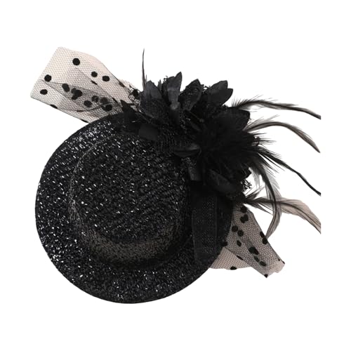 Gefiederte Mesh Fascinator Haarclip Mit Für Cocktails Party Dressing Accessoires Carnivals Party Kopfbedeckungsclip Auf Haarzubehör von FIRSTXIU