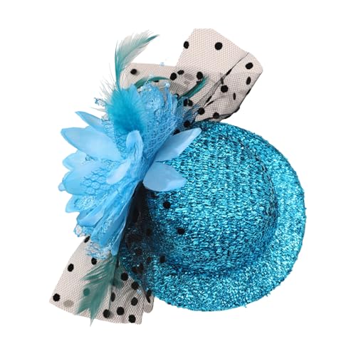 Gefiederte Mesh Fascinator Haarclip Mit Für Cocktails Party Dressing Accessoires Carnivals Party Kopfbedeckungsclip Auf Haarzubehör von FIRSTXIU