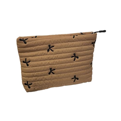 Gesteppte Reisetiltiger Tasche Gestickter Geräumiger Innenraumkosmetikorganisatoren Frauen Make Up Tasche Bowknot Design Make Up Beutel von FIRSTXIU