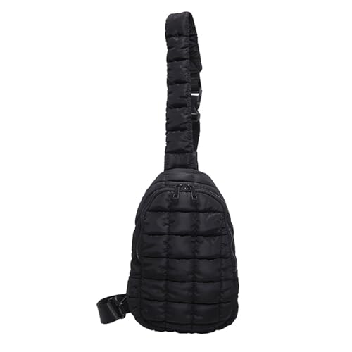 Gesteppter Puffer Chest Beutel Leichte Stilvolle Gepolsterte Crossbody Geldbeutel Rucksack Mit Verstellbarem Riemen Für Frauen Männer Gesteppt Crossbody Rucksack von FIRSTXIU