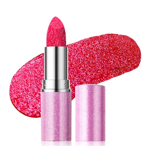 Glitzer Mattem Lippenstift Metallic Schimmernden Glanz Langlastend Wasserdichte Lippenfarbe Frauen Lippen Make Up Geschenk Für Frauen Schimmernder Balsam von FIRSTXIU