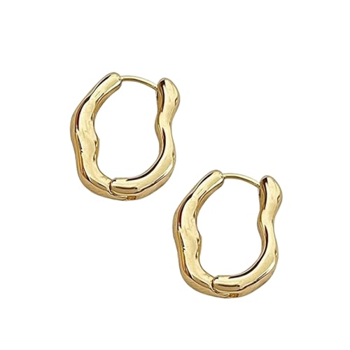 Gold/Silber Ton Geometrische Ohrklammern Mode Hohl Aus Unregelmäßige Ohrringe Stylish Accessoire Für Partys Daily Wear Ohrschmuck von FIRSTXIU