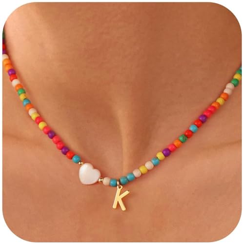 Handgefertigte Strandstile Buchstabe Halskette Für Frauen Zarte Türkisfarbene Perlen Chokers Schmuck Mit Muschelakzenten Süßes Zierkette Mit Natursteinen Handgefertigte Strandstile Buchstabe Halskette Für Frauen Zarte Türkisfarbene Perlen Chokers Schmuck Mit Muschelakzenten Süßes Zierkette Mit Natursteinen von FIRSTXIU