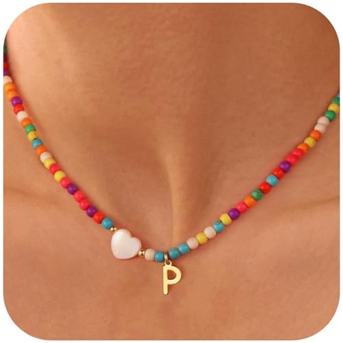 Handgefertigte Strandstile Buchstabe Halskette Für Frauen Zarte Türkisfarbene Perlen Chokers Schmuck Mit Muschelakzenten Süßes Zierkette Mit Natursteinen Handgefertigte Strandstile Buchstabe Halskette Für Frauen Zarte Türkisfarbene Perlen Chokers Schmuck Mit Muschelakzenten Süßes Zierkette Mit Natursteinen von FIRSTXIU