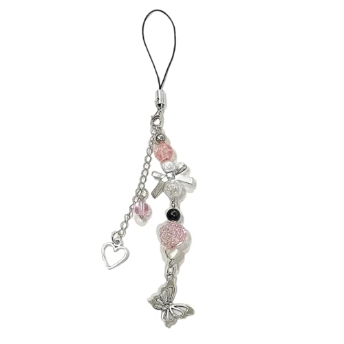Handgefertigtes Telefon Charme Schlüsselbund Bowknot Telefongurt Lanyard Für Frauen Bag Rucksack Ornament Auto Schlüsselhalter Zubehör Dekorativen Geldbeutel Charme von FIRSTXIU