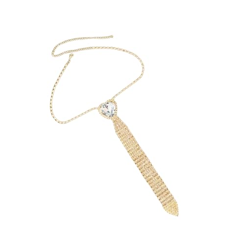 Herzkristall Strasssteine Halskette Halskrawatte Mit Verstellbarer Ketten Halsbekleidung Für Frauen Formelle Oder Lässige Outfits Funkelnder Kristall Krawatte von FIRSTXIU