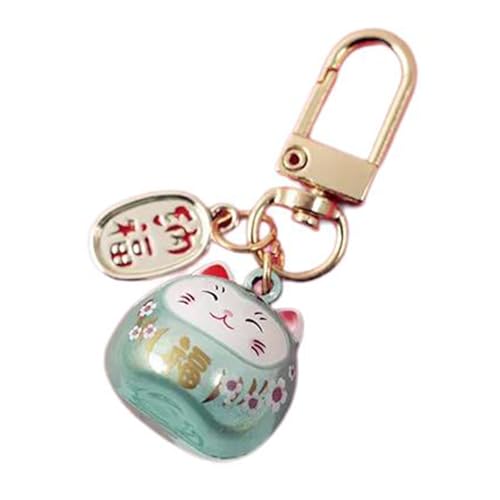 Japanische Stile Cartoon Katzen Mit Bells Schlüsselbeutel Charme Metall Auto Schlüsselring Anhänger Ornament Für Frauen Und Männer Geschenk Katzen Bells Bag Charme von FIRSTXIU
