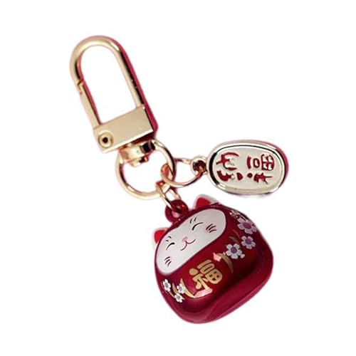 Japanische Stile Cartoon Katzen Mit Bells Schlüsselbeutel Charme Metall Auto Schlüsselring Anhänger Ornament Für Frauen Und Männer Geschenk Katzen Bells Bag Charme von FIRSTXIU