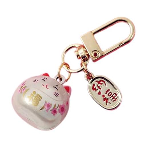 Japanische Stile Cartoon Katzen Mit Bells Schlüsselbeutel Charme Metall Auto Schlüsselring Anhänger Ornament Für Frauen Und Männer Geschenk Katzen Bells Bag Charme von FIRSTXIU