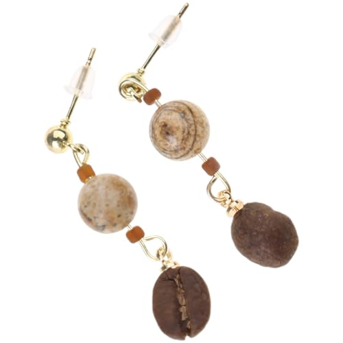 Kaffee Beeren Inspirierte Ohrringe Neue Chinesische Ethnische Holzperlen Ohrringe Leichte Legierungs Ohrwäsche Mode Schmuck Moderne Ohrstolme von FIRSTXIU