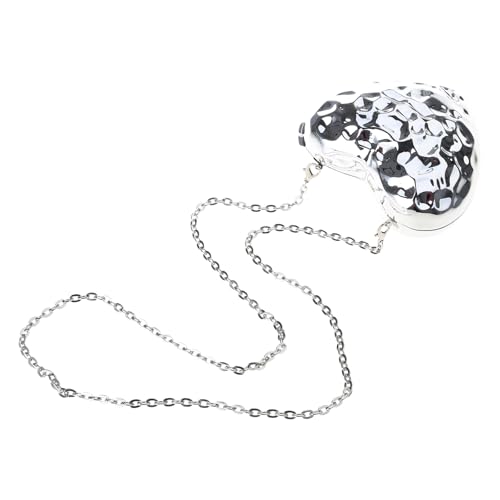 Kettenriemen Umhängetasche Für Frauen Ästhetische Handtasche Schöne Botenbeutel Mädchen Herz Form Crossbody Damen Damen Crossbody Kettenband Schulter Herzform Abend Clutch von FIRSTXIU