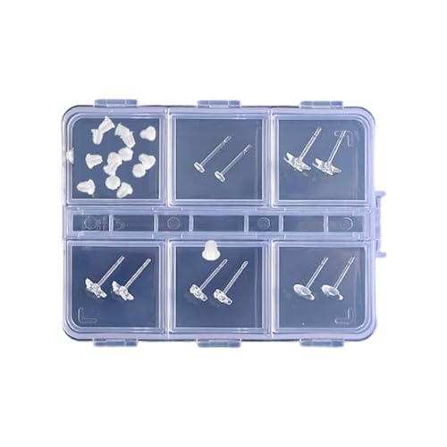 Klare Plastikohrringe Für Empfindliche Haut Bequeme Passform Mit Pilzkopf Rücken Perfekt Für Den Ganzen Tag von FIRSTXIU