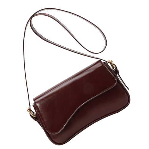 Kleine Botenbeutel Für Frauen Retro Handtasche PU Leder Crossbody Geldbeutel Einfache Pendlertasche Trendige Schulter Frauen Trendige Schulter Crossbody Geldtasche Handtasche Pendeln von FIRSTXIU