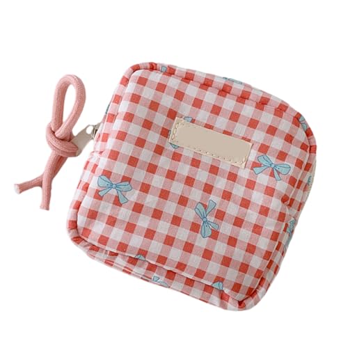 Kompakte Reisekosmetikkoffer Stilvoller Square Muster Make Up Beutel Für Frauen Mädchen Robust wasserdichte Aufbewahrungstasche Reisefreundliche Designbeutel von FIRSTXIU