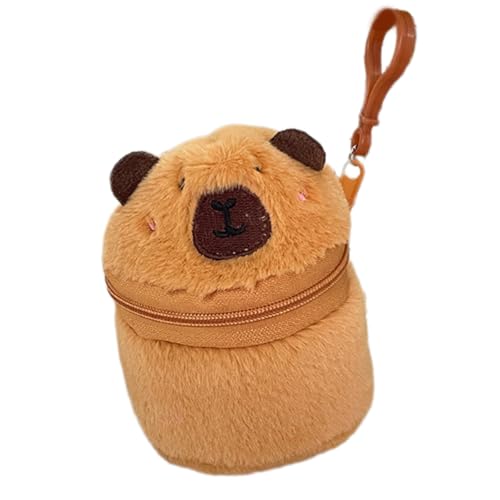 Kopfhörerspeicherbeutel Schöne Capybara Münzbeutel Plüschmünzen Geldbörse Anhänger Kopfhörer Hülle Cartoon Tierbeutel Plüsch Wallets Schöne Capybara Geldbörse Anhänger Tierbeutel von FIRSTXIU