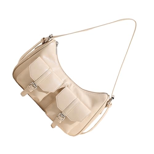 Korean Styles Umhängetasche Retro Crossbody Bag PU Leder Achselhöhle Einkaufs Mehrpockets Handtasche Geldbörse Frauen Mode Achsel PU Leder Crossbody Korean Styles Schulter von FIRSTXIU