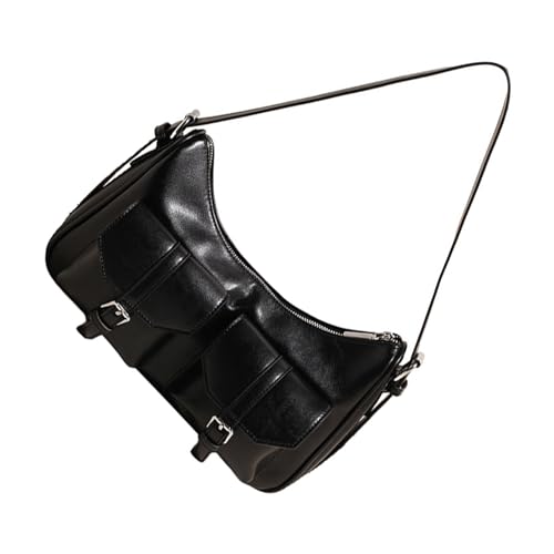 Korean Styles Umhängetasche Retro Crossbody Bag PU Leder Achselhöhle Einkaufs Mehrpockets Handtasche Geldbörse Frauen Mode Achsel PU Leder Crossbody Korean Styles Schulter von FIRSTXIU