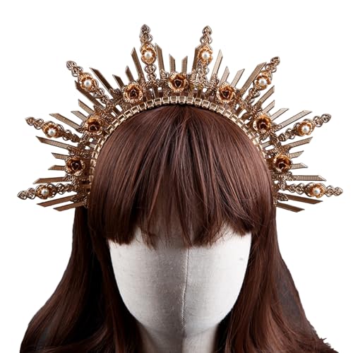 Kronstirnband Für Party Elegante Sungoddess Kostüm Haarband Junggesellen Bachelorettes Party Stirnband Weibliche Virginmary Hairhoop Haarband Für Frauen von FIRSTXIU